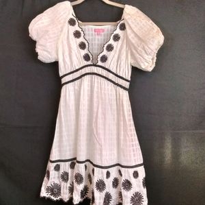 Festive black and white dress, size medium.